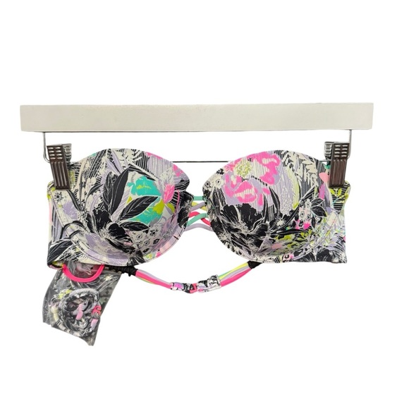 Victoria’s Secret Strapless/Convertible Bra Bundle 36B Neon & Floral - Picture 3 of 7